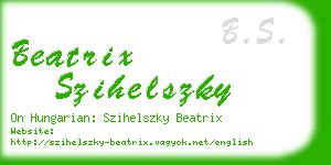 beatrix szihelszky business card